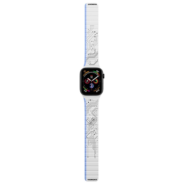 Youngkit Apple Watch 44mm Kordon Youngkit Technological Magnetik Tak Çıkar Silikon Strap Kayış ürün görseli 1