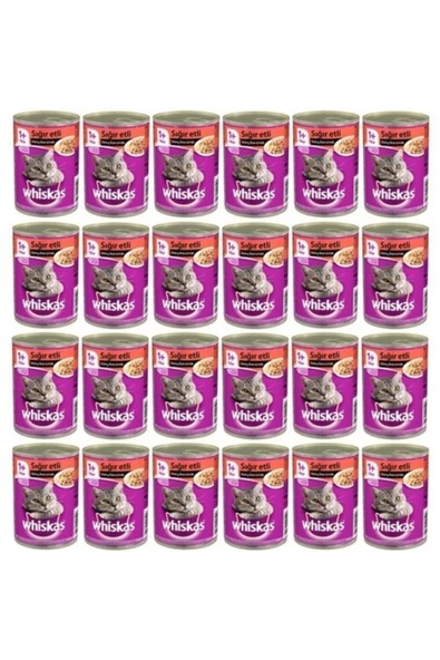 Whiskas Sığır Etli (Biftekli) Yetişkin Kedi Konservesi 400 Gr x 24 Adet - Ekonomik Koli ürün görseli 1