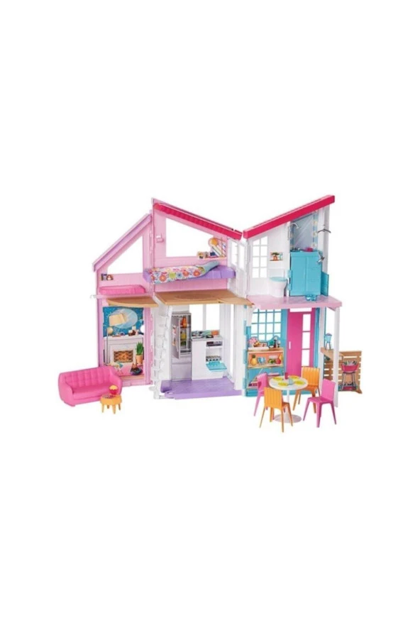 Barbie'nin Malibu Evi, Dönüşüm Özellikli, 25'ten Fazla Parçalı ve 2 Katlı Bebek Evi ürün görseli 1