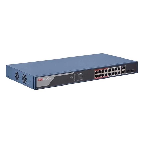 HIKVISION  DS-3E1326P-EI 24 PORT 10/100 24 PORT POE 2 PORT GIGABIT UPLINK 370W YONETILEBILIR SWITCH ürün görseli 1