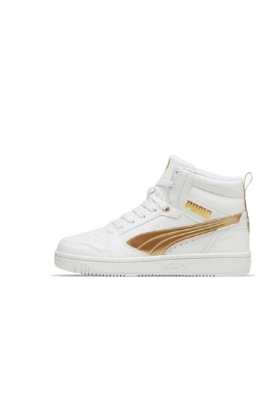 Puma Rebound v6 Metallic Dream 397474 01 Kadın Sneaker Ayakkabı Beyaz Altın 36-40 ürün görseli 1