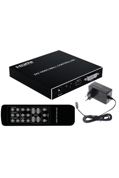 2x2 Video Wall Controller Duvar Ekran Genişletici 1 Giriş 4 Çıkış Ekran Bölme Birleştirme ürün görseli 1