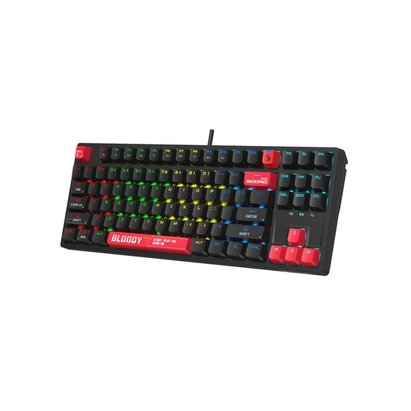 Bloody S87 Mekanik Red Switch RGB Anti-Ghosting Kablolu Klavye ürün görseli 1