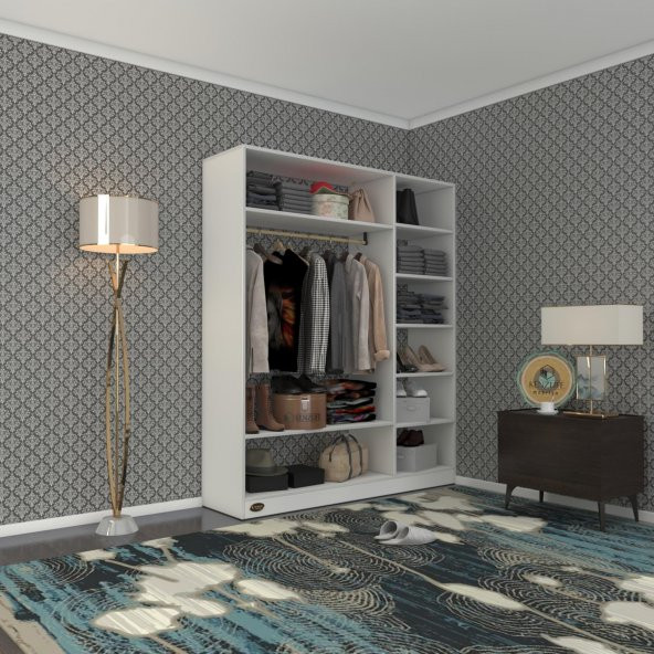 Kenzlife giysi dolabı dursun 180x150x40 byz gardırop ürün görseli 1