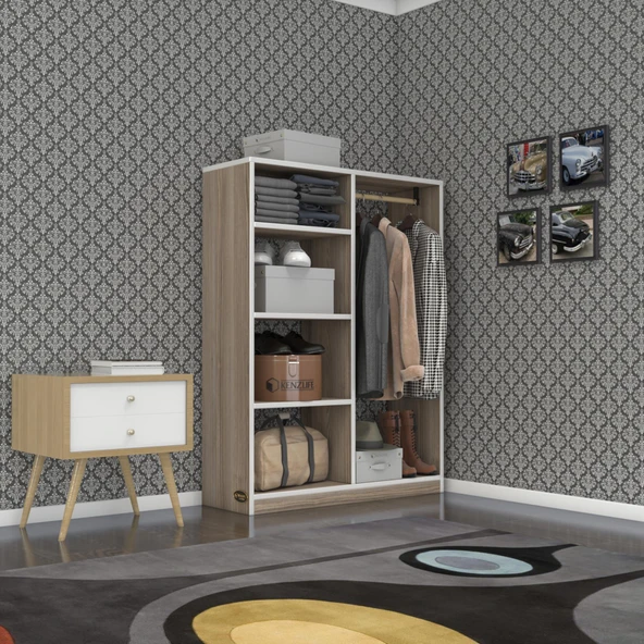 Kenzlife giysi dolabı taci 120*090*30 crd gardırop ürün görseli 1