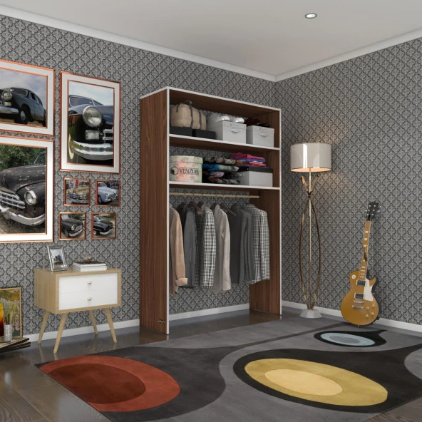 Kenzlife giysi dolabı hayrettin 180*120*40 cvz gardırop ürün görseli 1