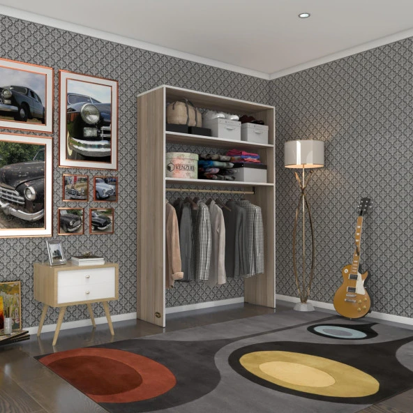 Kenzlife giysi dolabı hayrettin 180*120*40 crd gardırop ürün görseli 1