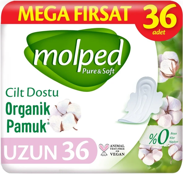 Molped Pure&Soft Hijyenik Ped Uzun 36 Adet Mega Pk ürün görseli 1