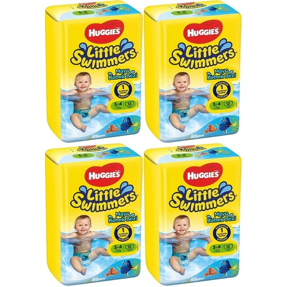 Huggıes Little Swımmers Mayo Bebek Bezi 3-4 Beden 7-15 KG 48 Adet 4Pk*12 ürün görseli 1