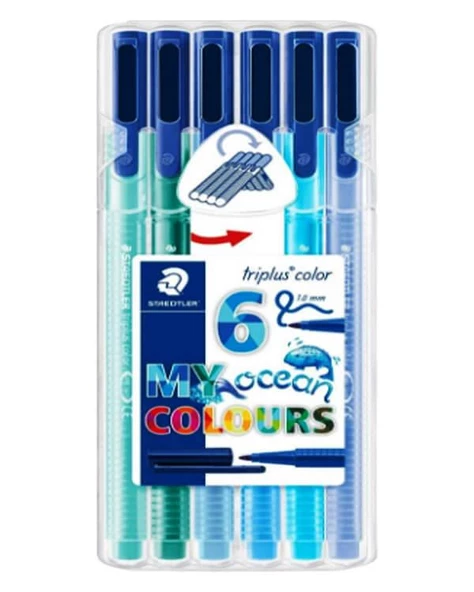 Staedtler Triplus Color Okyanus Renkleri Kalem Seti 6lı ürün görseli 1