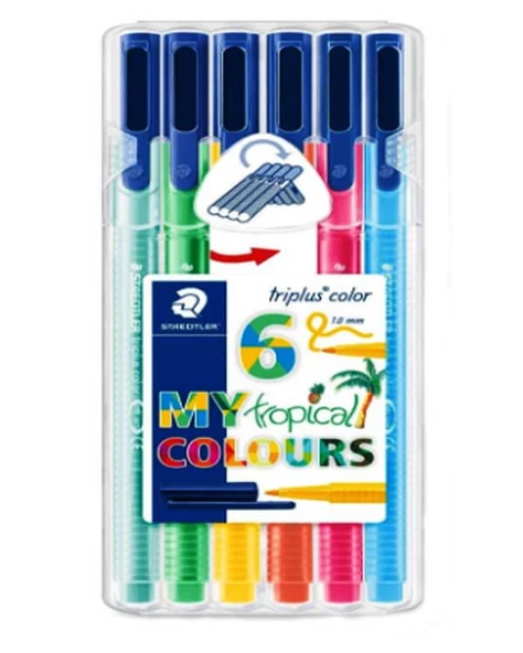 Staedtler Triplus Color Tropical Renkler Kalem Seti 6lı ürün görseli 1