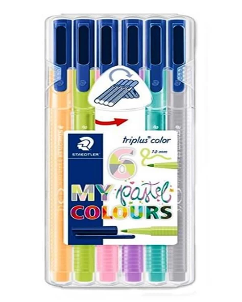 Staedtler Triplus Color Pastel Renkler Kalem Seti 6lı ürün görseli 1