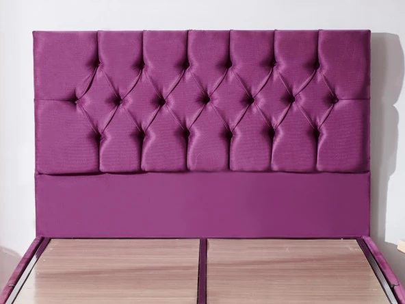 Niron Purple Tek Kişilik Yatak Başlığı - 120 cm Mor Kumaş Başlık - Baza ve Karyola Başlığı ürün görseli 1