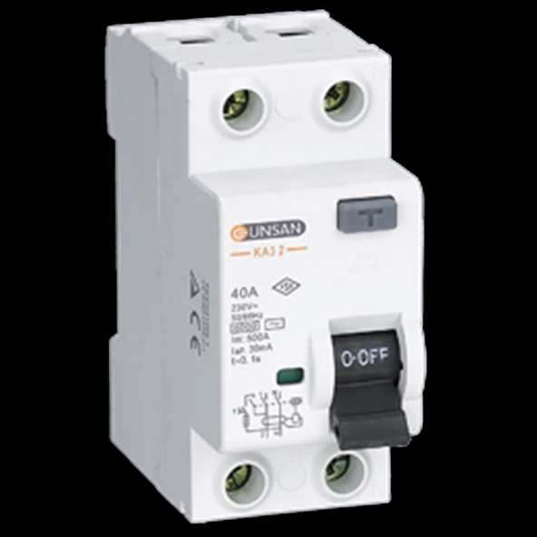 Günsan 2x32A 300Ma Kaçak Akım Rolesi KA3 2-32/300 ürün görseli 1
