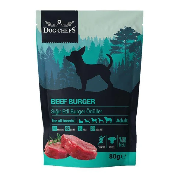 Dog Chefs Beef Burger 80 gr (Sığır Etli Köpek Ödülü) ürün görseli 1
