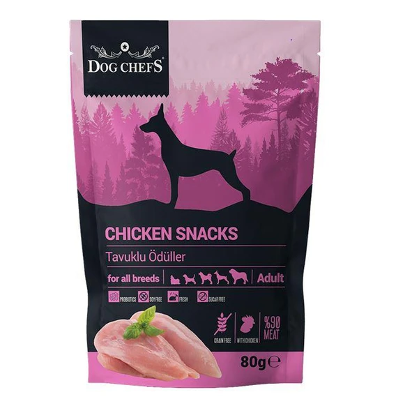Dog Chefs Chicken Snacks 80 gr (Tavuk Etli Köpek Ödülü) ürün görseli 1