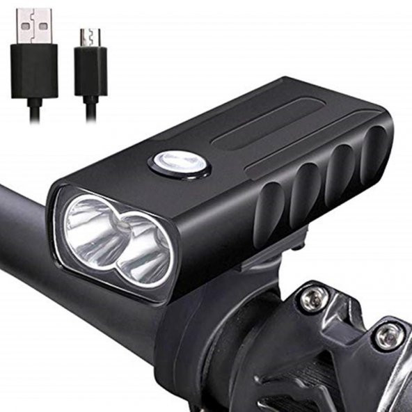 Havana 1000 Lümen USB Şarjlı Bisiklet Ön Far Işık Fener ürün görseli 1