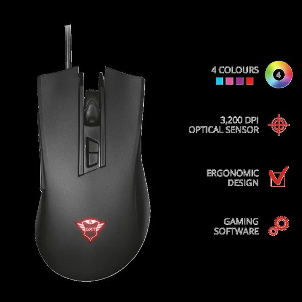 MOU GXT 121 ZEEBO 3200DPI GAMING MOUSE - Resim 5