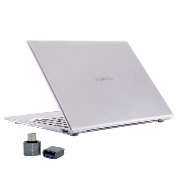 Huawei MateBook X 13 Kılıf Kristal Parlak Şeffaf Sert Hard Case Parmak İzi Bırakmaz 2020-2021 ürün görseli 1