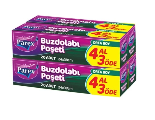 Parex Buzdolabı Poşeti 4'Lu Orta ürün görseli 1