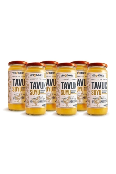 Veg&Bones Tavuk Suyu 480mlx6 Adet ürün görseli 1