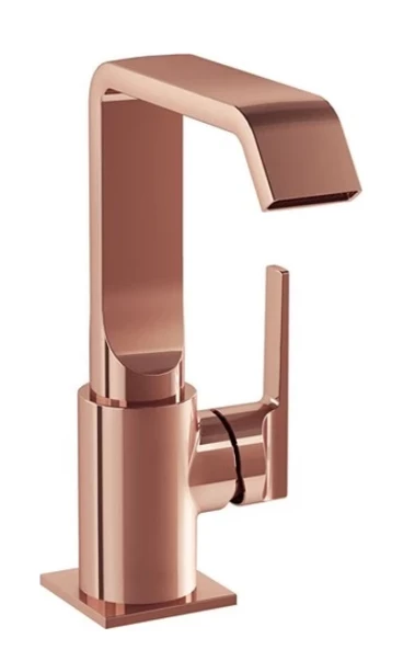 VitrA Suit A4261629 Lavabo Bataryası, Soft Bakır, Yandan ürün görseli 1