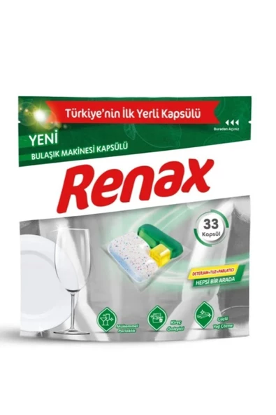 RENAX Bulaşık makinesi kapsülü 1 Paket 33 adet ürün görseli 1