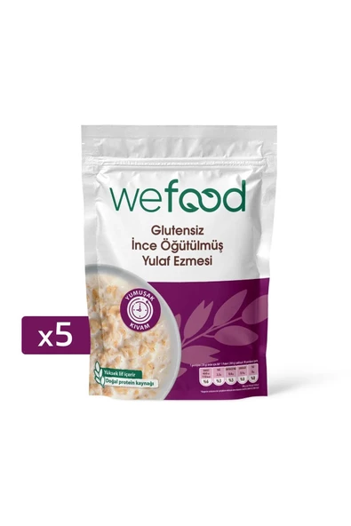 Wefood İnce Öğütülmüş Glutensiz Yulaf Ezmesi 5'li ürün görseli 1