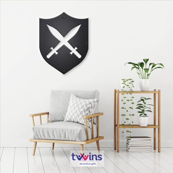 Shield Lazer Kesim Metal Duvar Dekoru ürün görseli 1