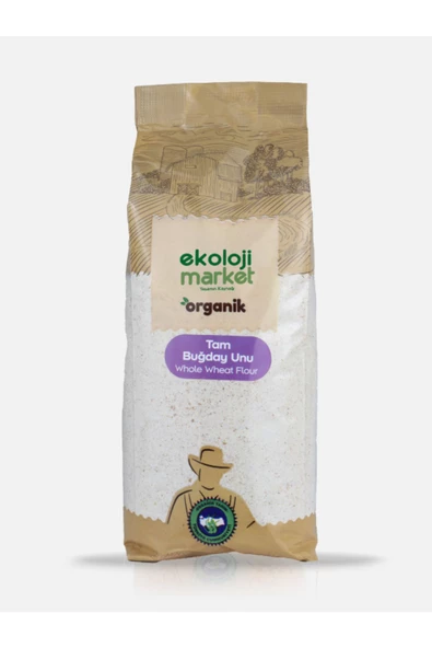 Ekoloji Market Organik Tam Buğday Unu 750gr ürün görseli 1