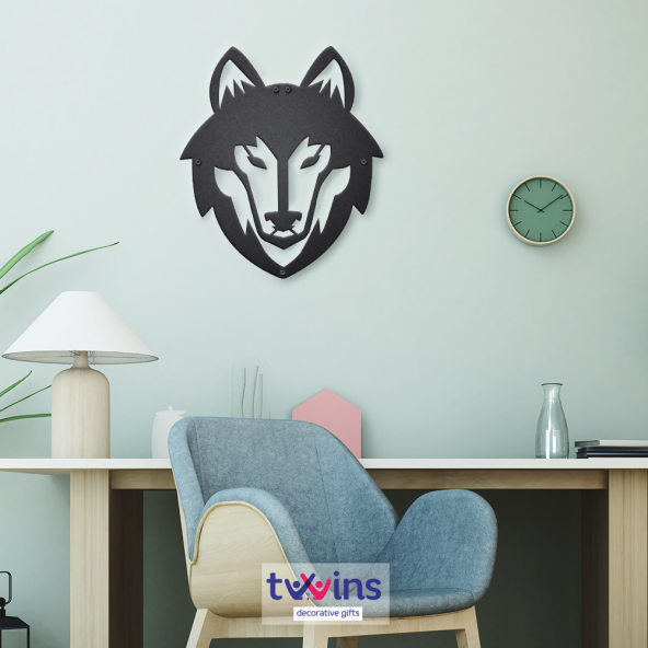 Wolf Lazer Kesim Metal Duvar Dekoru ürün görseli 1