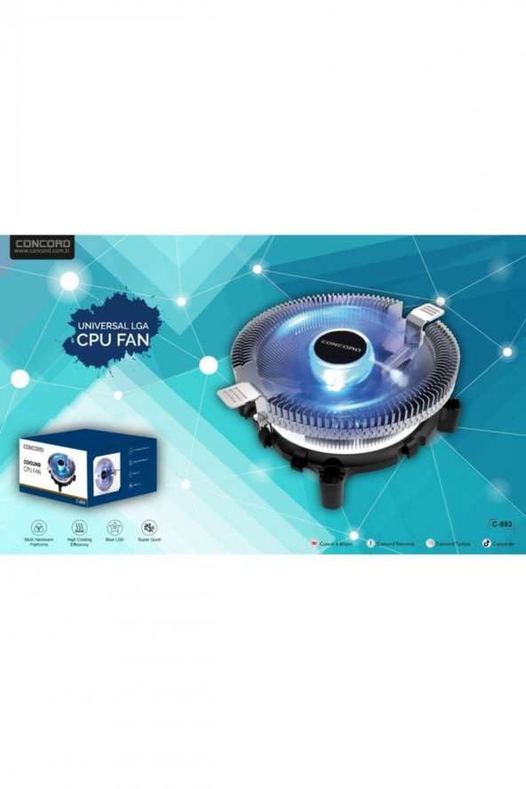 FAN CONCORD C-893 CPU FAN - Resim 2