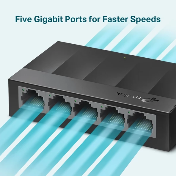 TP-LINK LS1005G 5PORT 10/100/1000 YÖNETİLEMEZ SWITCH - Resim 5