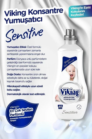 Konsantre Çamaşır Yumuşatıcısı Sensitive 1440 Ml - Resim 3