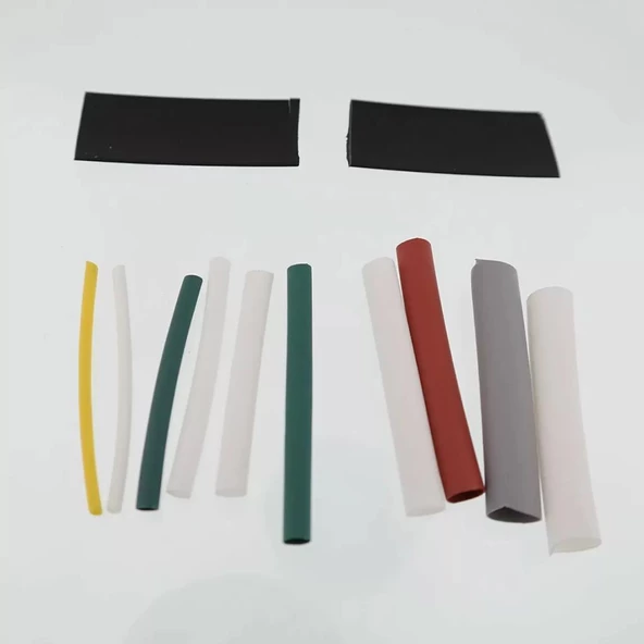 Karışık Renkli 12'li 4 cm Isı İle Daralan Makaron ürün görseli 1