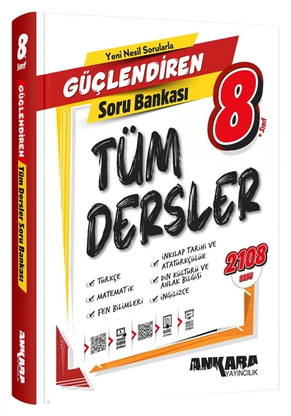 Ankara Yayıncılık 8. Sınıf Tüm Dersler Güçlendiren Soru Bankası ürün görseli 1
