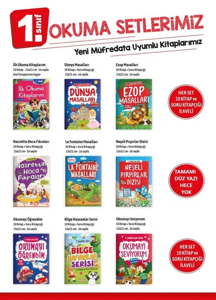 Ema 1. Sınıf Hikaye Seti 9 Kutu 90 Kitap ürün görseli 1
