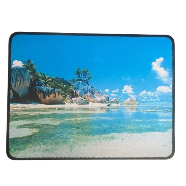 Mouse Pad Kaymaz Taban Pürüzsüz üst Yüzey 25cmx32cm Küçük Boy Deniz Manzaralı Mouse Matı ürün görseli 1