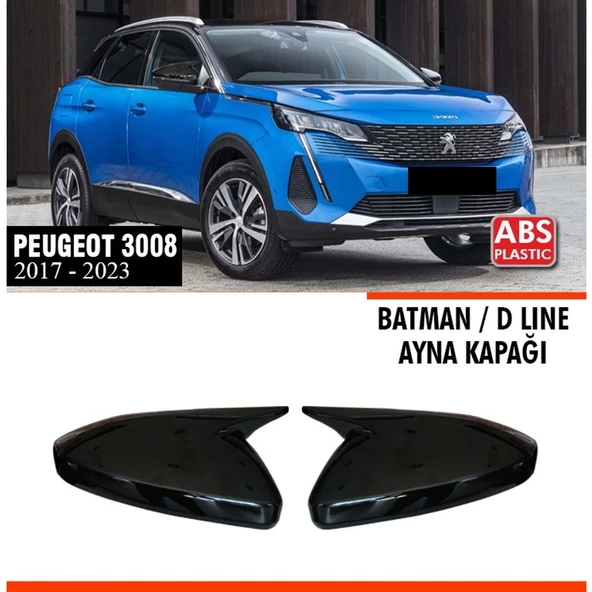 3008 Batman Ayna Kapağı Piano Black / 2017 Sonrası ürün görseli 1