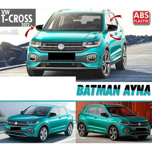 T-Cross Batman Ayna Kapağı Piano Black / 2017 Sonrası ürün görseli 1
