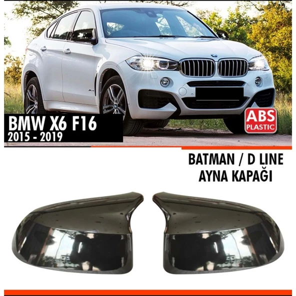 X6 F16 Batman Ayna Kapağı Piano Black / 2014 - 2019 ürün görseli 1