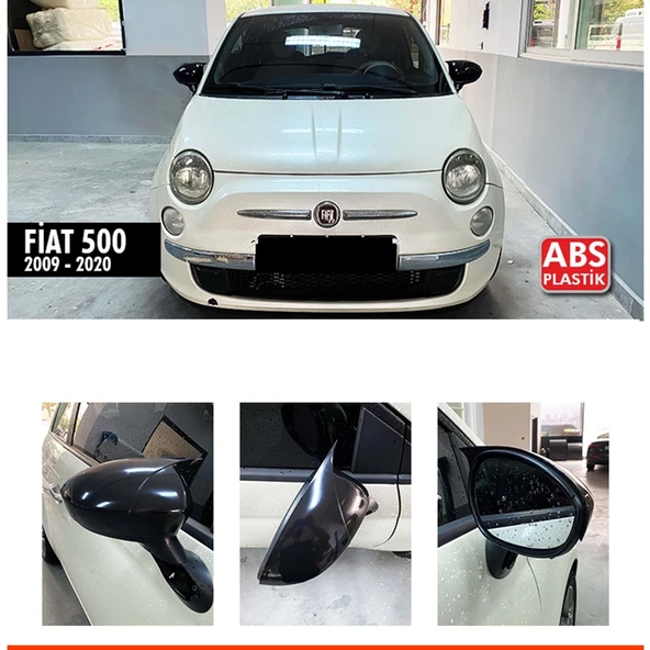 500 Batman Ayna Kapağı Piano Black / 2014 sonrası ürün görseli 1
