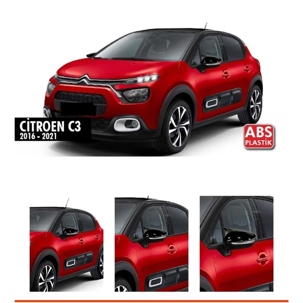 C3 Batman Ayna Kapağı Piano Black / 2016 - 2021 ürün görseli 1