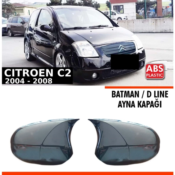 C2 Batman Ayna Kapağı Piano Black / 2004 - 2008 ürün görseli 1
