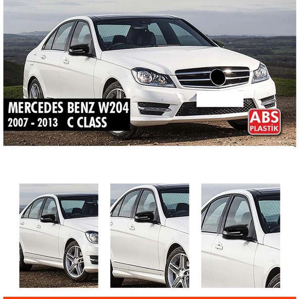 W204 Batman Ayna Kapağı Piano Black / 2007-2014 ürün görseli 1