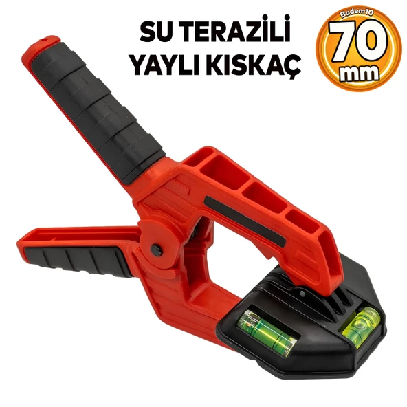 Yaylı Kıskaç Su terazili Kırmızı Mandal El Tip İşkence Klips Hobi 70 mm ürün görseli 1
