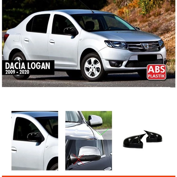 Logan Batman Ayna Kapağı Piano Black / 2009 - 2020 ürün görseli 1