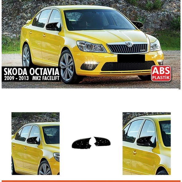 Octavia Batman Ayna Kapağı Piano Black / 2013-2020 ürün görseli 1