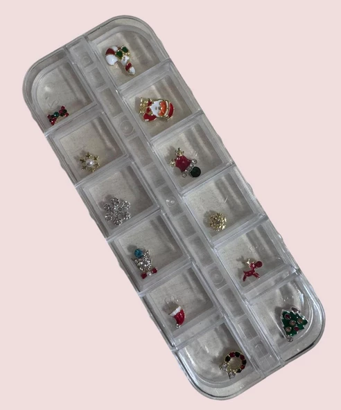 Fontenay 12 Farklı Çeşit 3D Tırnak Süsleri Tırnak Charm Nail Charms Yeni Christmas Özel Süsleri 1 ürün görseli 1