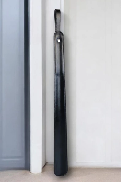 Digithome Çelik Gövdeli Deri Kaplama Yumuşak Ayakkabı Çekeceği Kerata 50cm Siyah C-1-1-144 ürün görseli 1